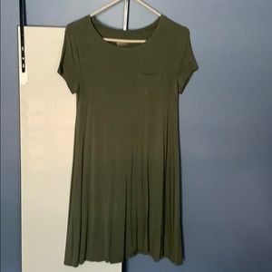 Green T-shirt Dress